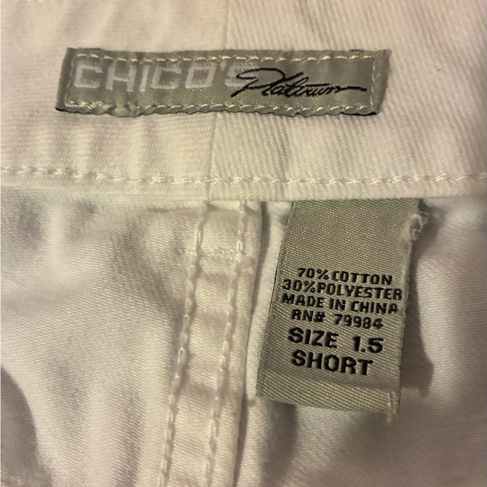 Chico's White Straight Leg Jeans - Picture 3 of 3